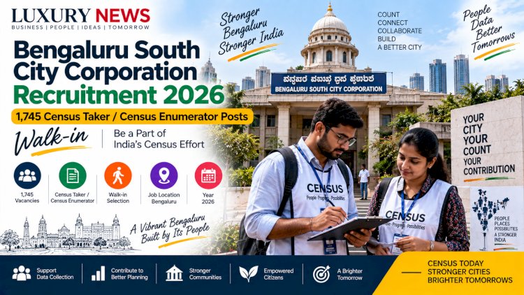 Bengaluru South City Corporation Recruitment 2026: 1,745 Census Taker and Enumerator Posts