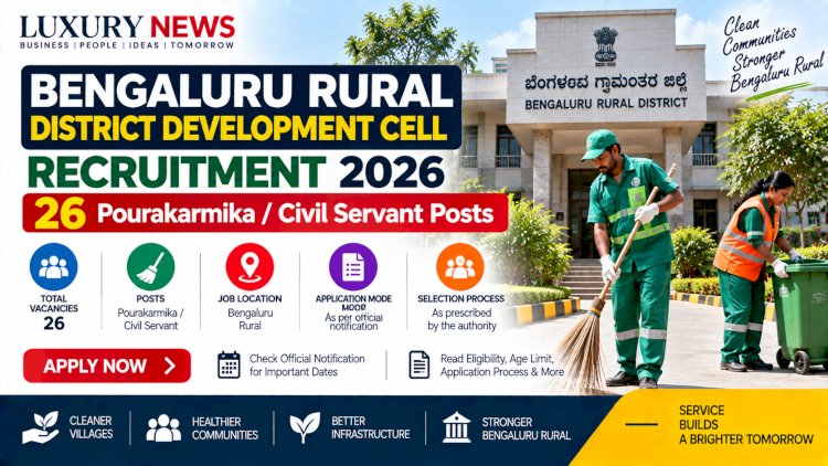 Bengaluru Rural District Development Cell Recruitment 2026: 26 Pourakarmika and Civil Servant Posts