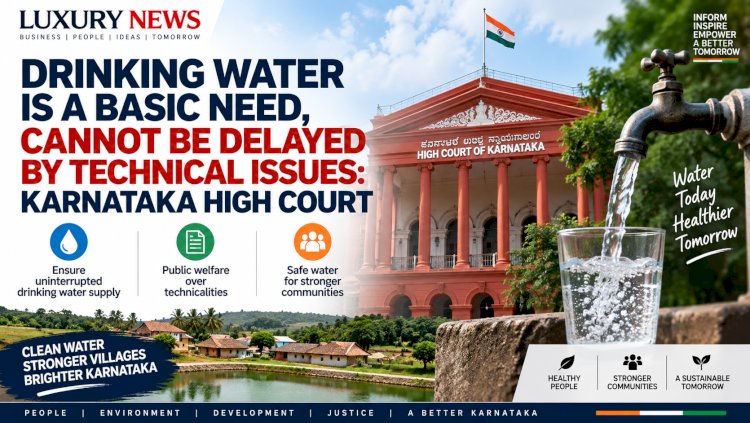 Drinking Water Is a Basic Need, Cannot Be Delayed by Technical Issues: Karnataka HC