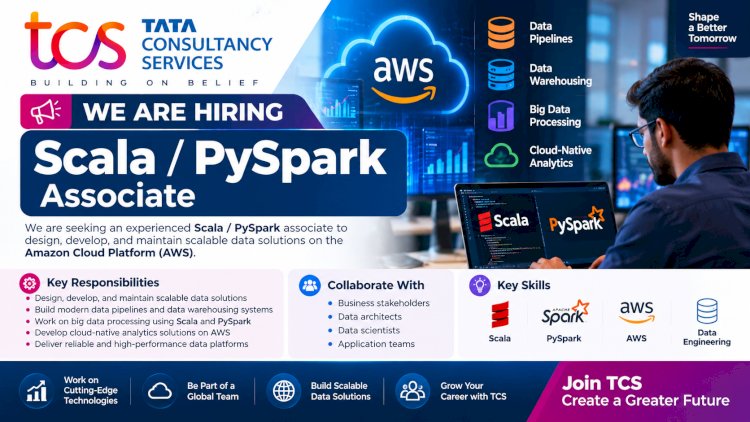 TCS Hiring: Scala and PySpark Associate Roles for AWS Data Solutions