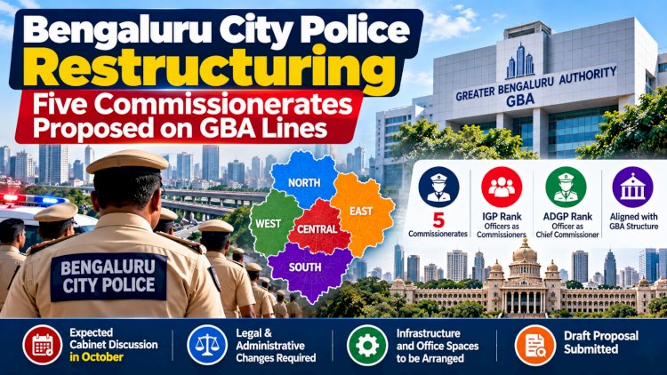 Bengaluru City Police Restructuring: Five Commissionerates Proposed on GBA Lines