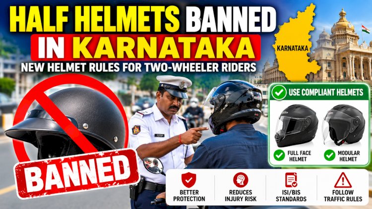 Half Helmets Banned in Karnataka: Two-Wheeler Riders Face Stricter Safety Rules
